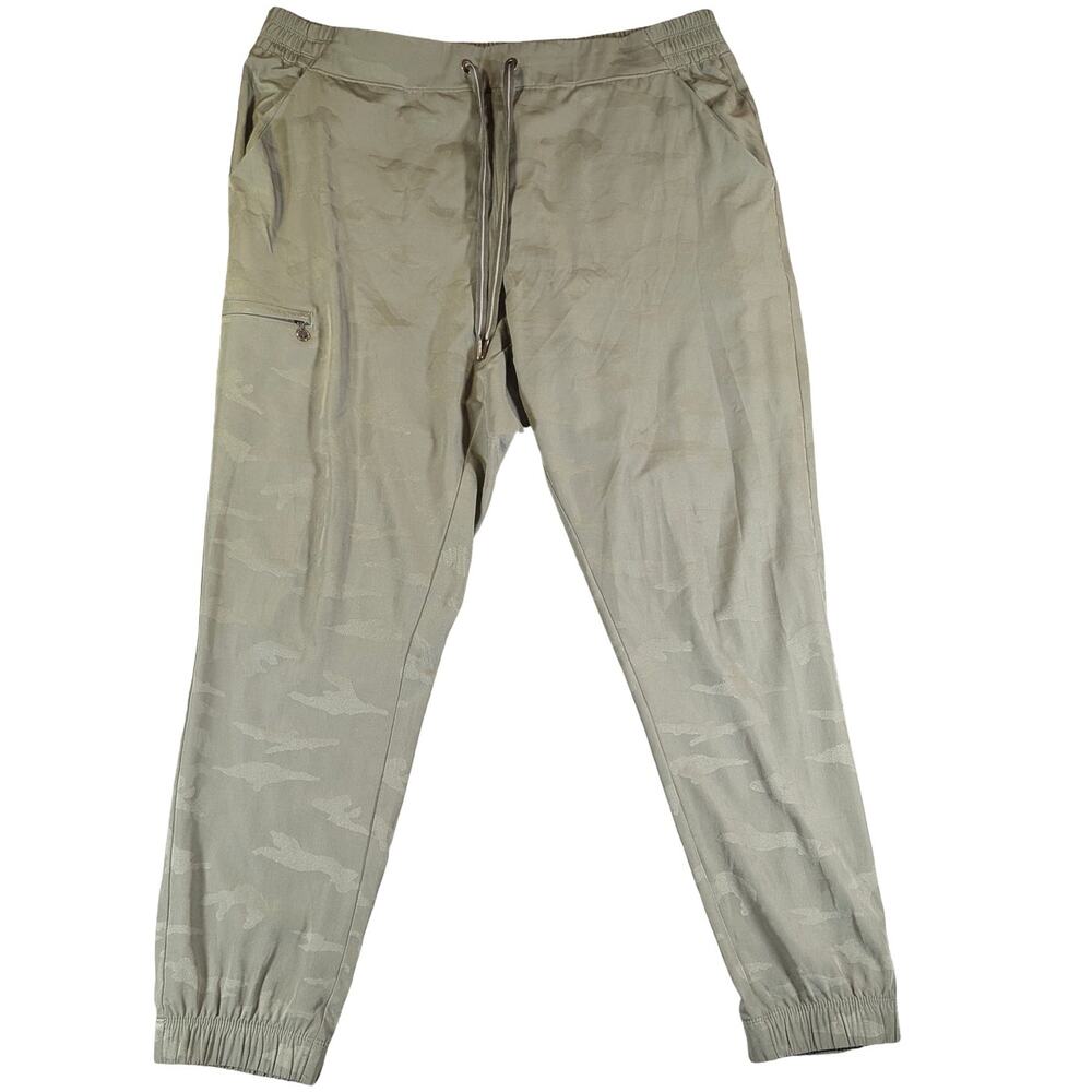Healing Hands Purple Label Jogger Scrub Pants Womens XL Green Camo Jacquard - Picture 2 of 8